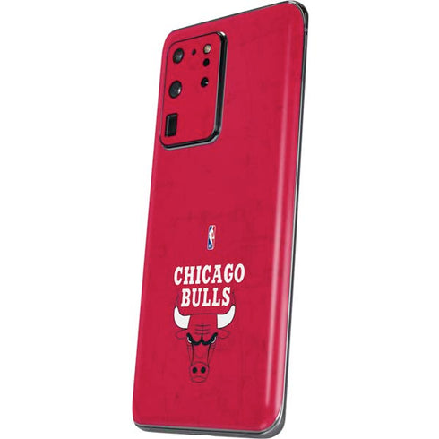 NBA Chicago Bulls Red Distressed Galaxy S20 Ultra 5G Skin
